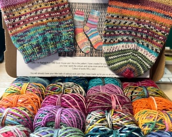 Scrappy Socks Knitting Kit - all Variegated Yarn