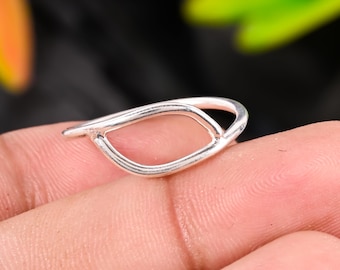 Anillo espiral de plata de ley, diseño de remolino hecho a mano, joyería bohemia minimalista, delicado anillo de plata para mujer, regalo para ella, joyería de plata 925