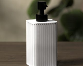 Modern PLA soap dispenser | 3D printed | Sustainable soap dispenser | Minimalist bathroom accessory | Bathroom decor