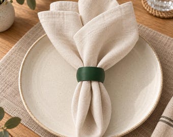 Moderner Serviettenring aus 3D-Druck | Minimalistische Tischdeko für Hochzeit, Weihnachten, Dinner, Taufe und festlicher Anlass