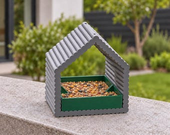 Modernes Vogelhaus aus 3D-Druck | Wetterfestes PETG Futterhaus für Balkon, Terrasse & Garten | Vogel Futterstation | Geschenk | Home Decor