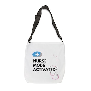 Sac fourre-tout pour infirmière : bandoulière réglable, poche intérieure - Accessoire médical