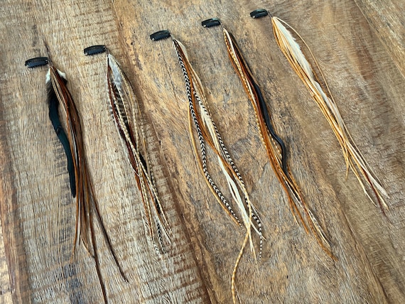 Long Real Feather Hair Extension Clip: Bohemian Hippie Accessory