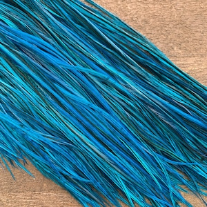 TURQUOISE Feather Hair Extensions - Real, Natural, Bohemian Hair Accessory