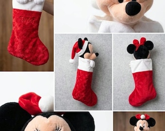 Vintage Disney Christmas Stockings - Mickey & Minnie - 23"