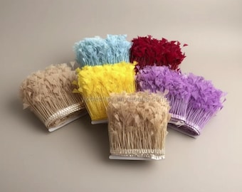 Dyed Marabou Turkey Feather Fringe Trim – 4-6 Inch Width, 1 Meter Lengths – ORIGINAL