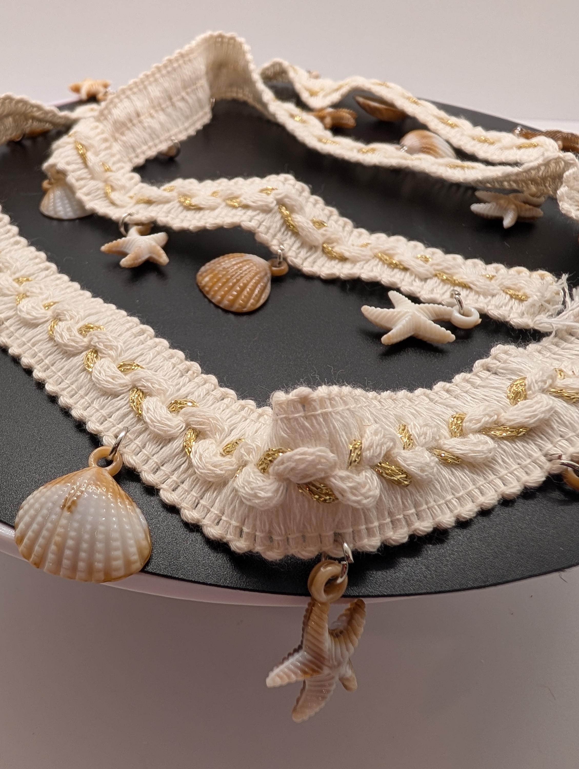 Coastal Shell Tassel Fringe Trim | Nautical Boho Sewing Ribbon by