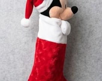 Calze natalizie vintage Disney - Topolino e Minnie - 58 cm