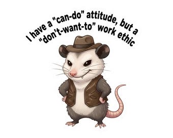 I Have a Can Attitude Opossum Sticker | Kiss-Cut Sticker