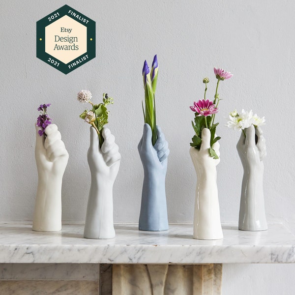 Handmade Ceramic White Vase, Valentine Gift, Women,Mother's Day, Wedding Anniversary, Housewarming Gift, Nordic Design, Country House Style,