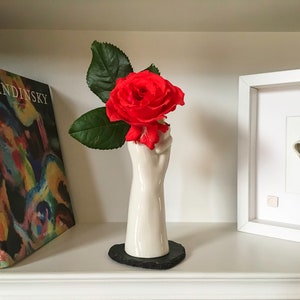 Handmade Ceramic White Vase, Valentine Gift, Women,Mother's Day, Wedding Anniversary, Housewarming Gift, Nordic Design, Country House Style, zdjęcie 6