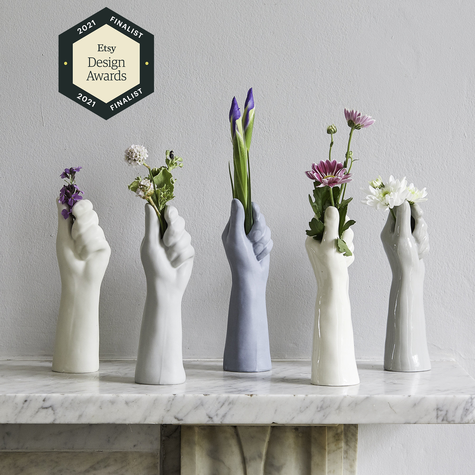 Vase Blanc en Porcelaine Fait à La Main, Cadeau de Fête Des Mères, d'anniversaire Mariage, Maison, O