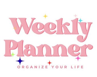 Planificador semanal minimalista rosa en PDF / Descarga digital / Organiza tu semana con estilo y motivación