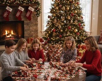 Papel de regalo navideño
