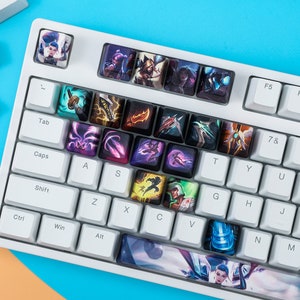 Champion customization, PBT keycaps, champion keycaps, LOL keycaps, League of Legends keycaps, birthday gifts, gifts for him