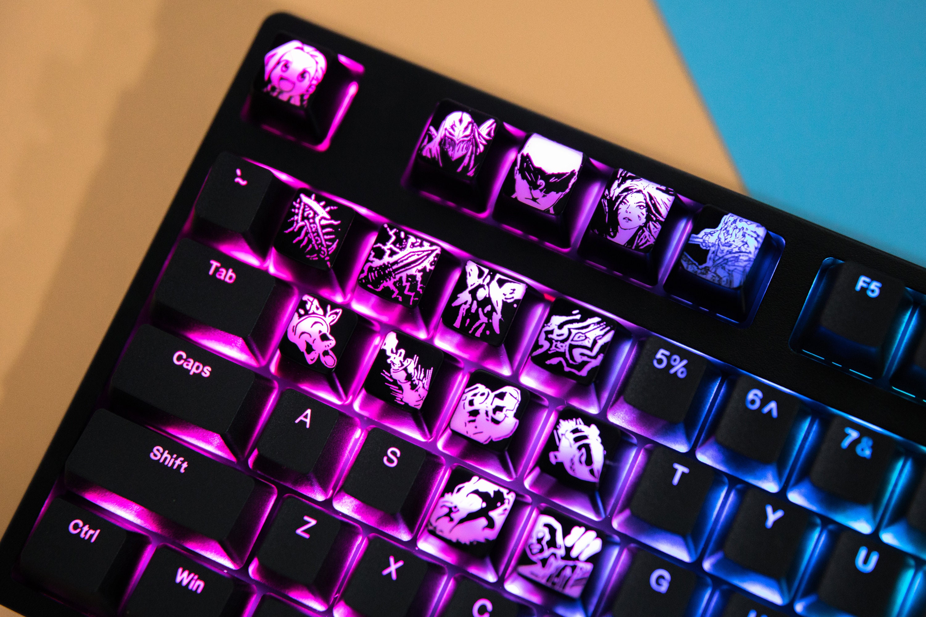 League Of Legends Mechanical Keyboard Sublimation Thickening PBT OEM league-of-legends-mechanical-keyboard-sublimation-thickening-pbt-oem