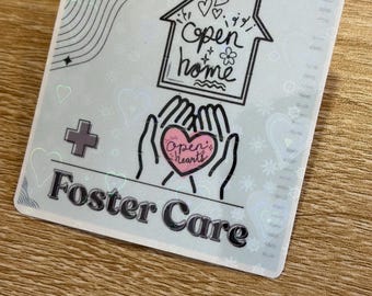 Foster Care Math (2.75" Vinyl Sticker - holographic laminate - water resistant)