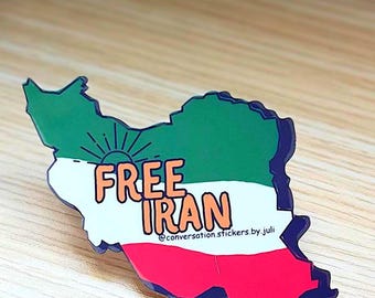 Free Iran (4" Sticker - Vinyl - Water Resistant)