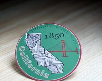 California Sticker (2.5" Vinyl Sticker - Water Resistant)