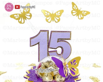 Cut Files 15 Anniversary Candy Holder Dome | Mis Quince | 15th Birthday | EASY Open system + Tutorial