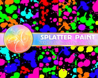 Colorful Brush Stroke Digital Papers Rainbow Background Modern Digital Paper Abstract Digital Paper Paint Strokes Digital Planner