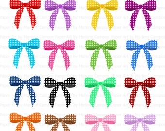 bows clip art digital clipart birthday party clip art etsy