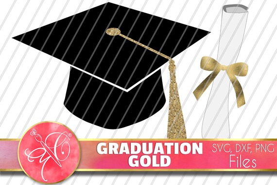 Download Graduation Bundle Files 14 Files Cap And Diploma Svg Dxf Png Gold Cutting Machine Silhouette Cricut Instant Download By Paper Art By Marlene Campos Catch My Party