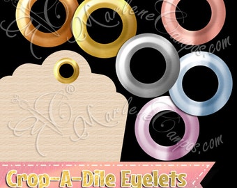 Eyelets clip art - Metallic Eyelets, Crop a Dile, Scrapbooking Embellishments, Eyelets clipart Scrapbook clip art