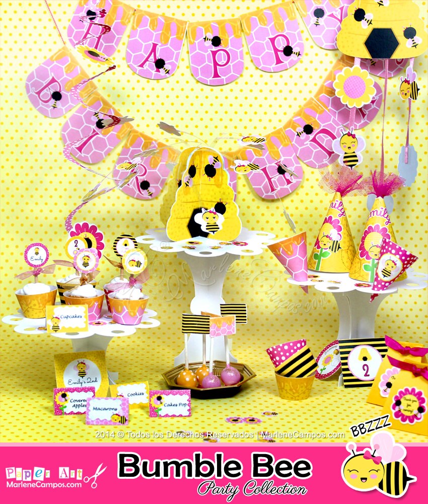 Bumble Bee Birthday Bumble bee baby shower Birthday | Etsy