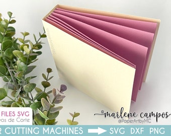 CUT FILE SVG Album Base 5x5" Scrapbook | Resize the Files, Scrapbook Album, Paper Craft, Cricut, Silhouette, ScanNcut