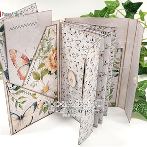 Portaoggetti per effimeri botanici per diari spazzatura, organizzatore per effimeri di carta, tagli precisi e forniture per diario, stampabile