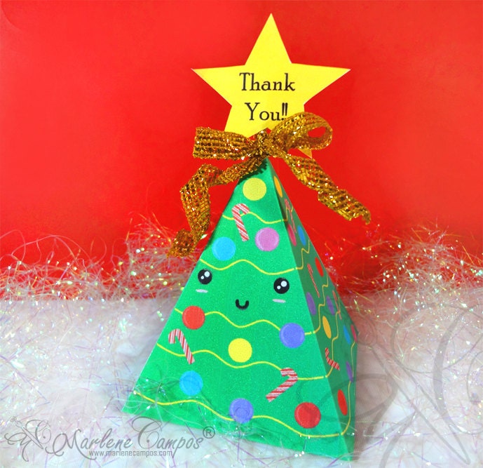 Cute Christmas Tree Sticker, Holographic, Kawaii Sticker 