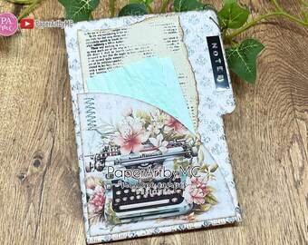 Printable Mini Junk Journal Folder Kit: Vintage Ephemera, Scrapbook Add-On (PDF Files)