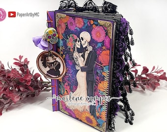 Skeletons Journal Kit, Printable Halloween Junk Journal Pages, Scrapbook Kit, Halloween Paper Craft