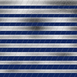 Navy Blue and Silver Digital Paper, Foil Effect, Background Pattern, Digital Background, Scrapbooking Paper INSTANT DOWNLOAD image 5