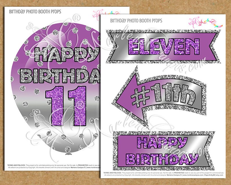 INSTANT DOWNLOAD 11th Birthday Party Printable 11th Birthday Photo instant-download-11th-birthday-party-printable-11th-birthday-photo