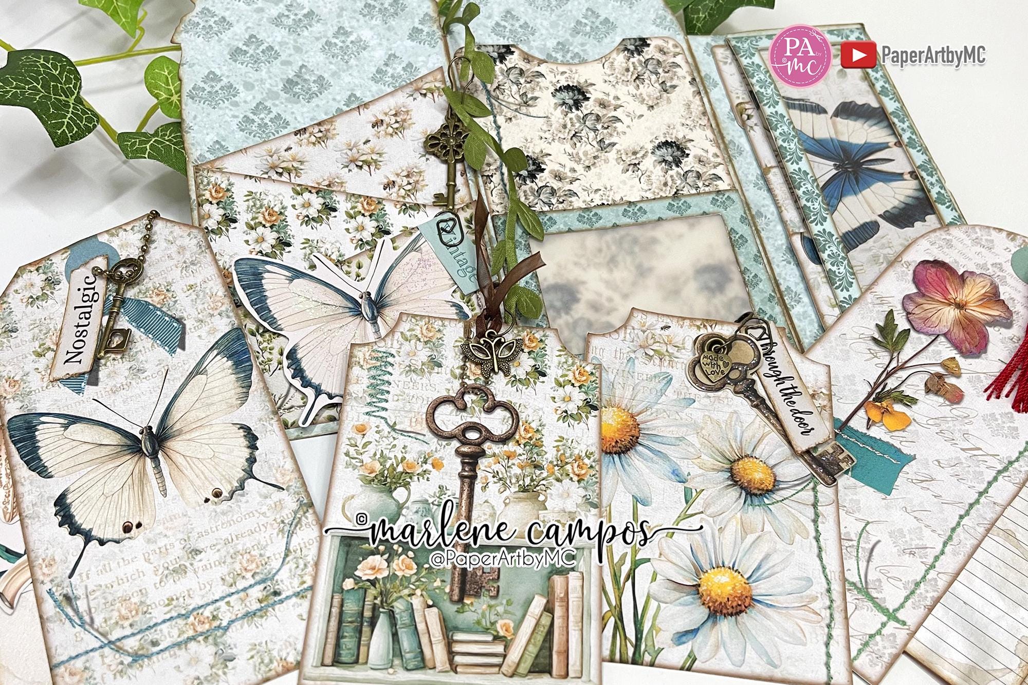 Vintage Door Folding Folio Insert, Neutral Junk Journal Printable Kit ...
