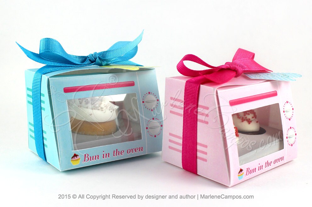 Electric Oven Favor box Cupcake box BLUE oven cookie box Etsy