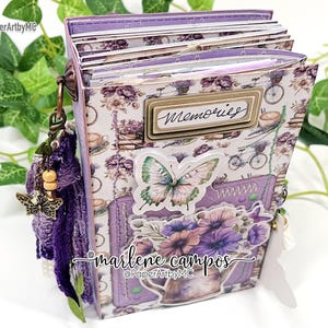 2-in-1 Scrapbook Album & Junk Journal Printable Kit, Purple Serenity, DIY Hybrid Journal for Scrapbooking and Journaling, Printable