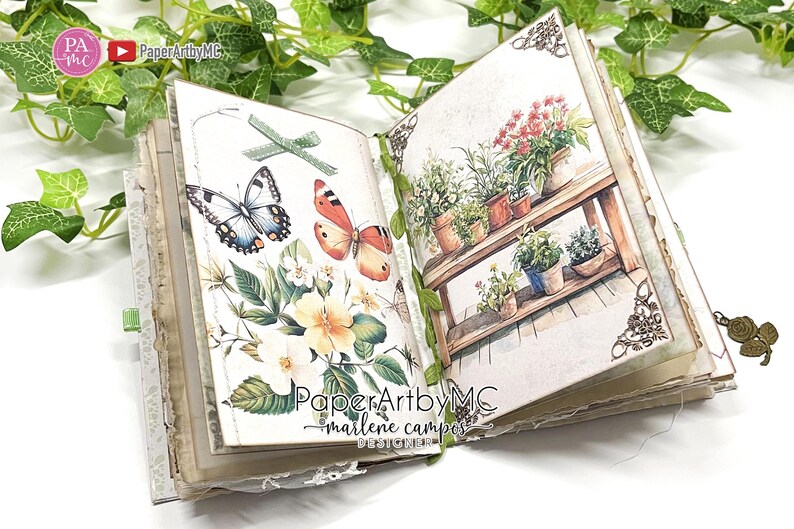 Vintage Garden Junk Journal Kit, Printable Floral Ephemera, Cottagecore ...