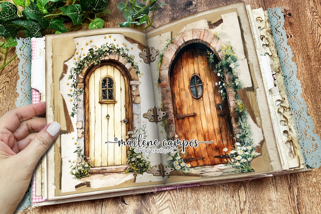 Rustic Door Junk Journal Pages Kit, Printable Vintage Journal Pages ...