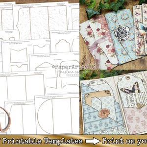 Bundle Junk Journal Folio Templates, Printable Envelopes and Pockets
