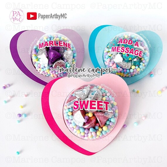 Cut Files Candy Conversation Hearts | Candy Holder Dome | Valentine's Gift | svg, dxf, png | Cricut Project, Silhouette, ScanNcut Il_570xn