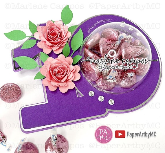 CUT FILE 10 Number Floral Candy Holder Dome | 80 mm Dome | Anniversary, Birthday | svg, dxf, png | Cricut Project, Silhouette, ScanNcut Il_570xn