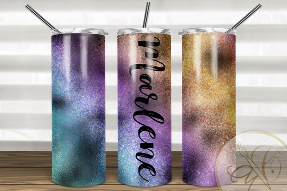 Spring Iridescent Skinny Tumbler Sublimation Design, Glitter, Foil, Skinny Tumbler 20oz Design, Download Template Il_570xn