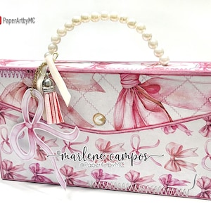Kit de diario con forma de bolso Coquette Bow, cuadernillo con cinta rosa, para escribir en un diario, carpeta para álbum de recortes y manualidades con papel.