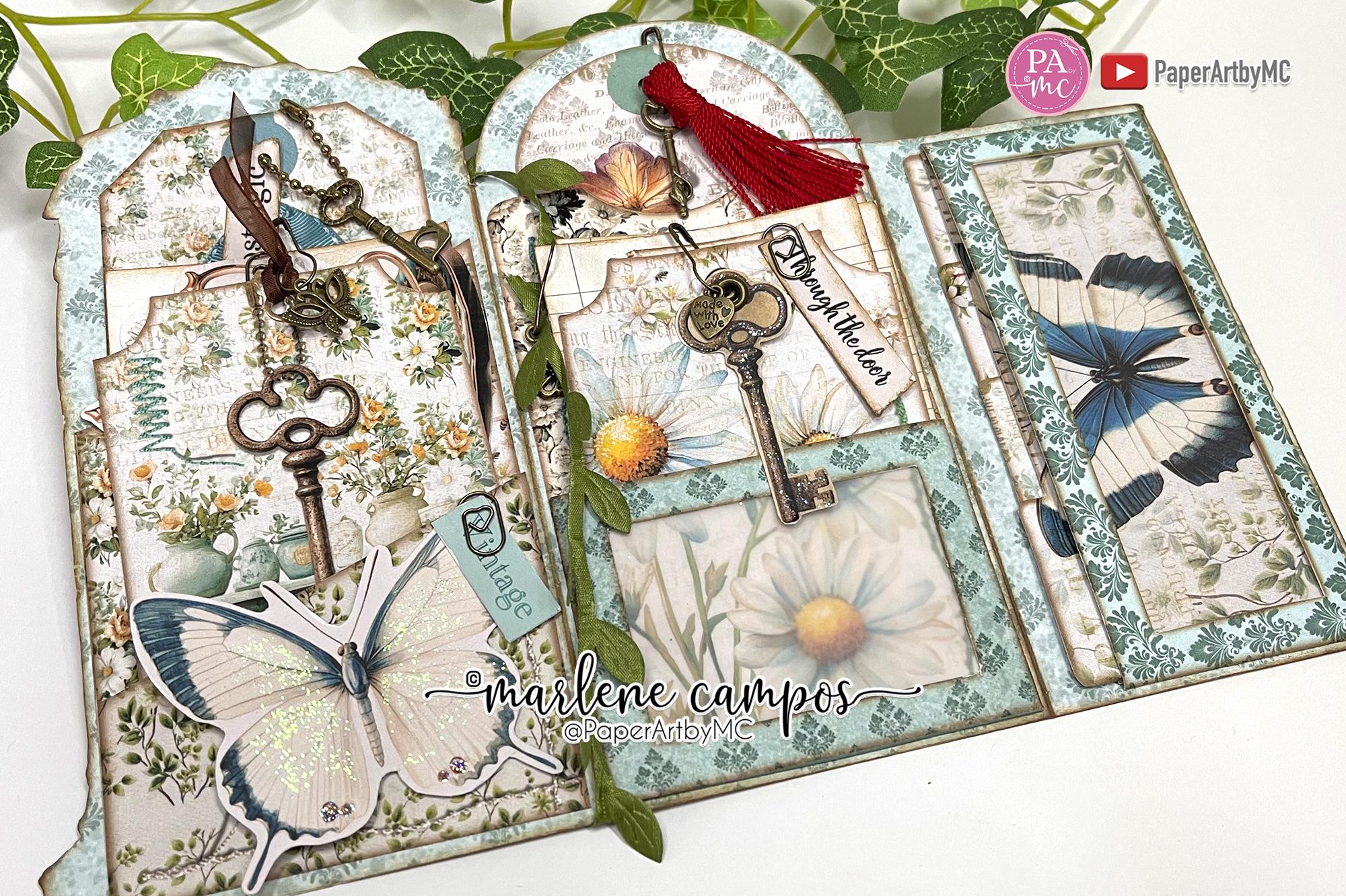 Vintage Door Folding Folio Insert, Neutral Junk Journal Printable Kit ...
