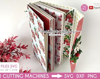 Recipe Book, Scrapbook Album, Cutting File SVG, DIY Scrapbook Album, Mini Album, Scrapbook Album Base, Paper Craft, svg, Cricut, Silhouette