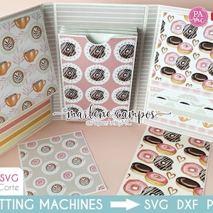 Folio plegable, Álbum de recortes, Archivo de corte SVG, Miniálbum, Base para álbum de recortes, Manualidades de papel, Cricut, Silhouette, Scanncut