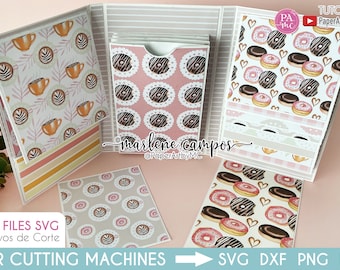 Photo Album SVG Cut File, Scrapbook Album Folio, Mini Album, Cricut, Cameo, Scanncut